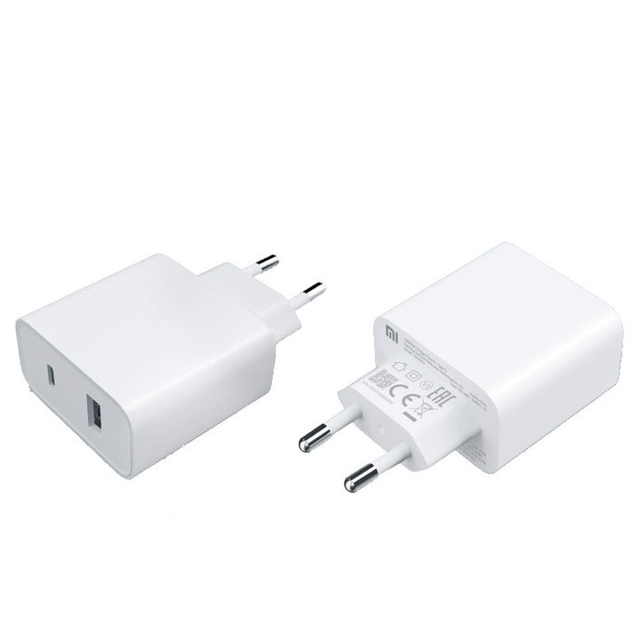 Xiaomi Mi Cargador de Pared 33W Dual USB-C y USB-A Blanco Xiaomi Mi Cargador de Pared 33W Dual USB-C y USB-A Blanco